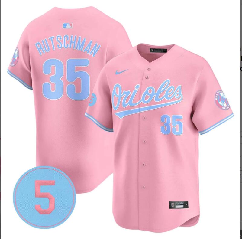 Men Baltimore Orioles #35 Rutschman pink 2024 Nike MLB jersey->indianapolis colts->NFL Jersey